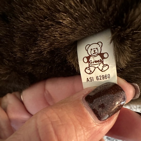 Dark Brown Bear Plush... with golden accents, soft and adorable - Picture 7 of 7